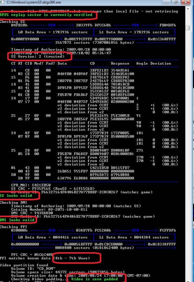 Now choose the file (.iso) > Run abgx > if it's Valid it shold look like this :