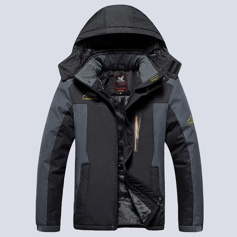 Mens Winter Sports Jacket Windproof Waterproof Warm Hoodie Zipper Coats
