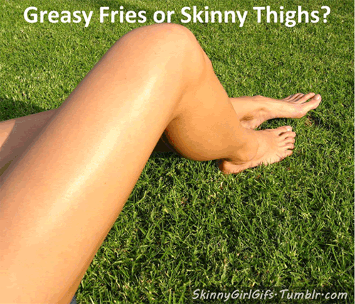 Greasy fries or skinny thighs Gif