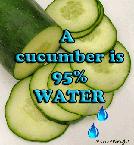 Cucumbers are 95% water