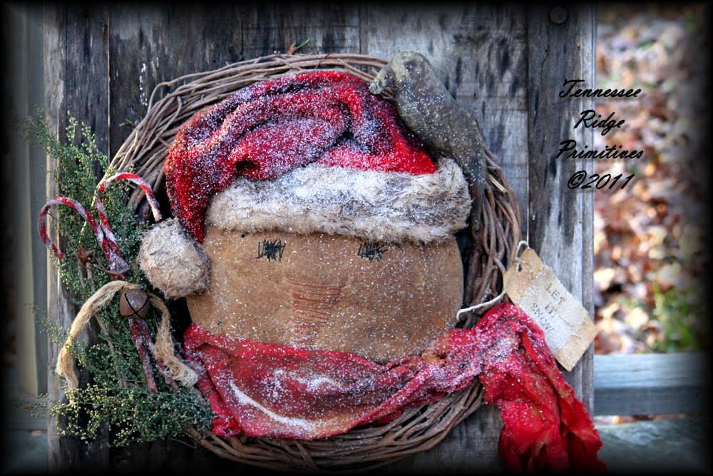 Snowman Head Wreath