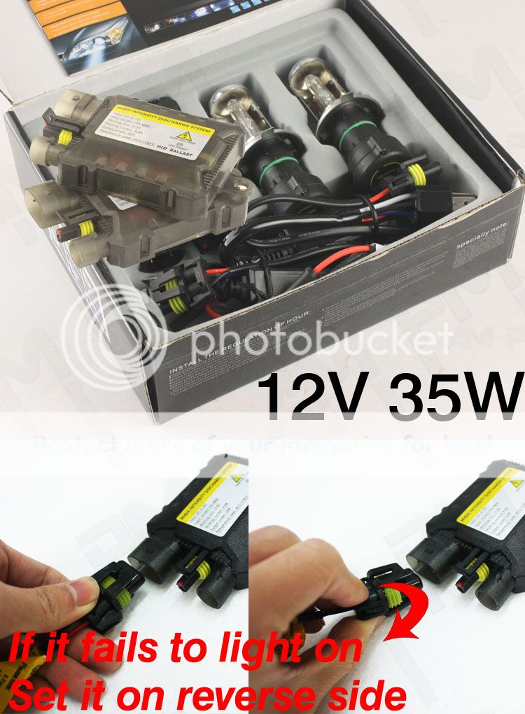 H4 3 6000K 35W Bi Xenon HID Hi/Low Conversion Slim Kit  