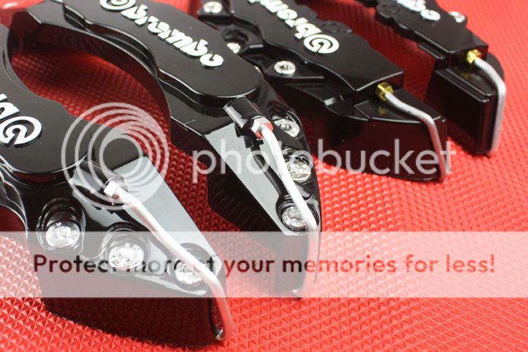 4PCS 3D Brembo BRAKE CALIPER COVER TOYOTA HONDA BLACK  