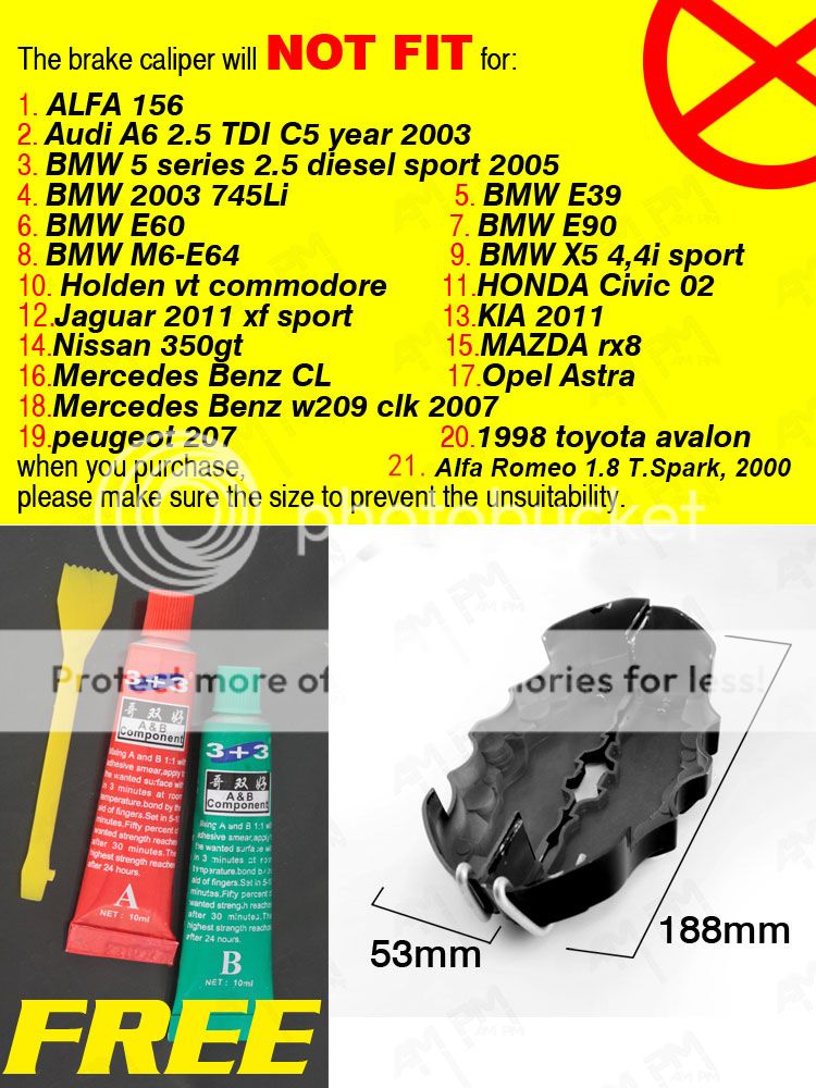 3D Brembo Brake Caliper Cover Alfa 145 155 156 R