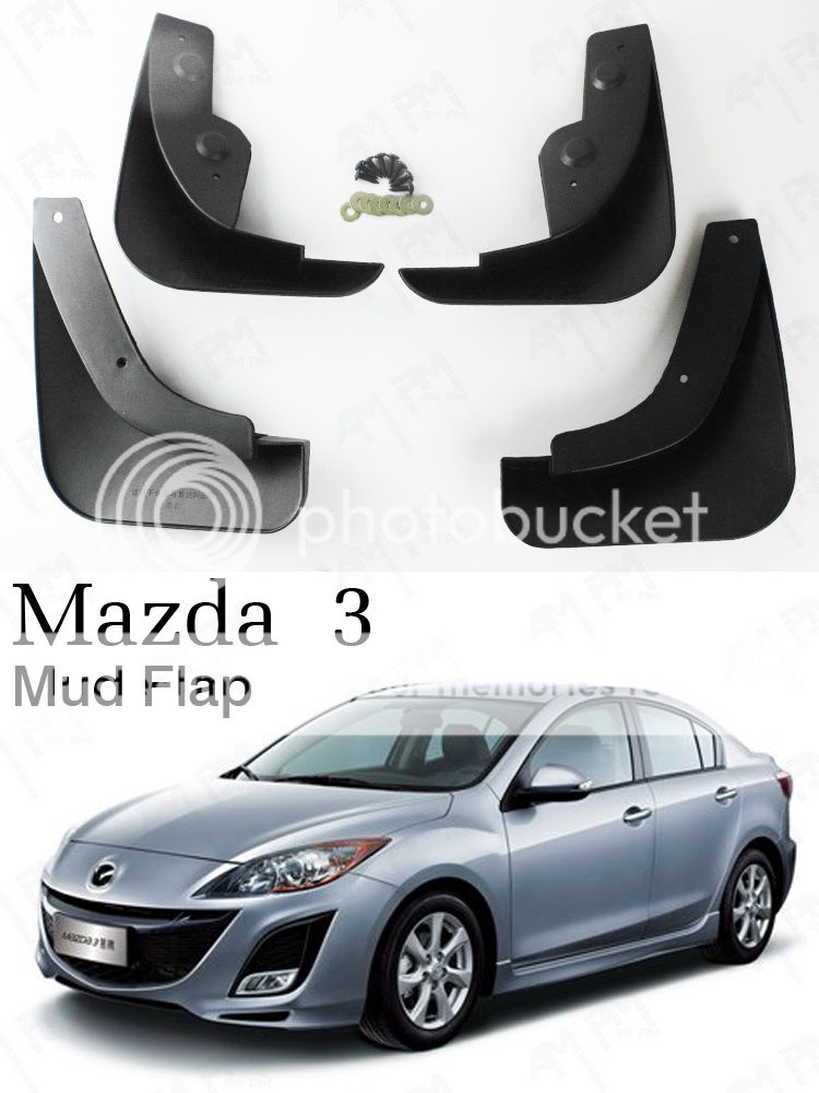 Mazda 3 Mud Flaps Full Set Package Splash Guards  