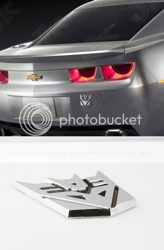 3D Car Chrome Transformers Decepticon logo Emblems  