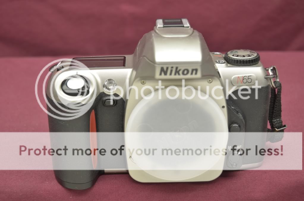 Nikon N65 35mm SLR Film camera with body cap and manuals  