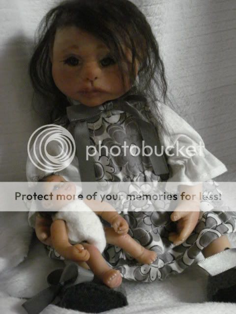 ooak polymer clay baby girl art doll 10 inch ciao  