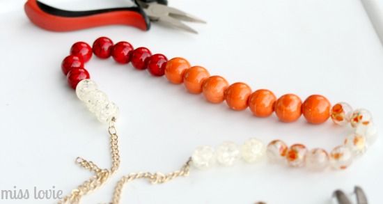 Color Block Chunky Bead Necklace