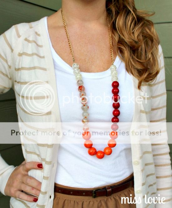 Color Block Chunky Bead Necklace