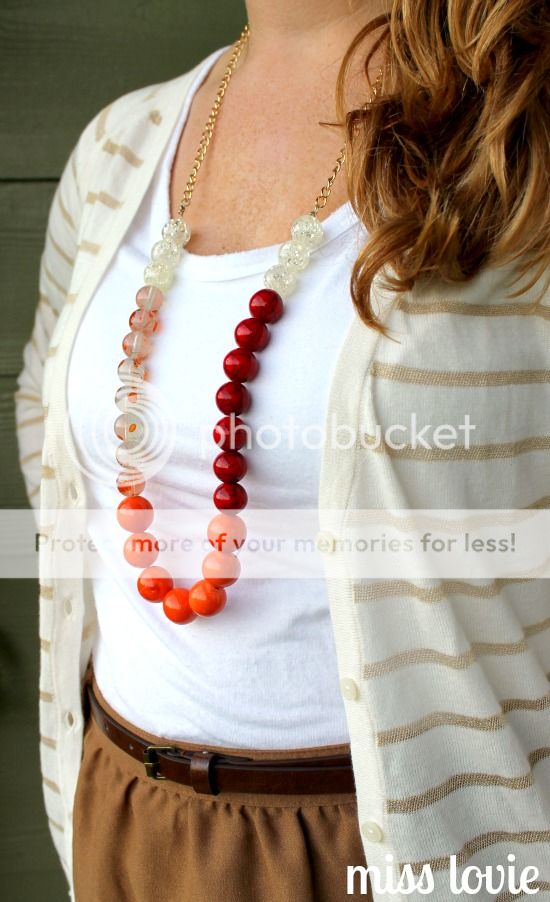 Color Block Chunky Bead Necklace